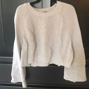 Grey cable knit sweater